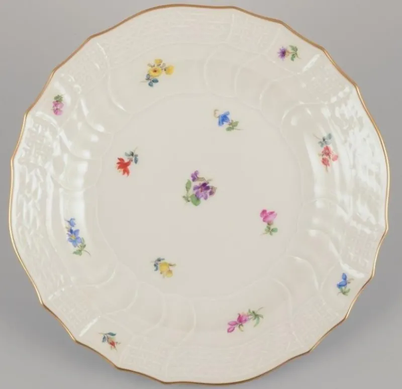 Online Pamono Antique Porcelain Luncheon Plates from Meissen, 1890s, Set of 3