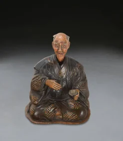 New Pamono Antique Pottery Nodding Figure, 1850