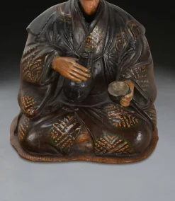 New Pamono Antique Pottery Nodding Figure, 1850