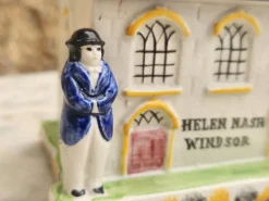 Pamono Antique Pottery Wesleyan Chapel Money Box with Helen Nash Windsor Inscription, 1850s><noscript><img width=