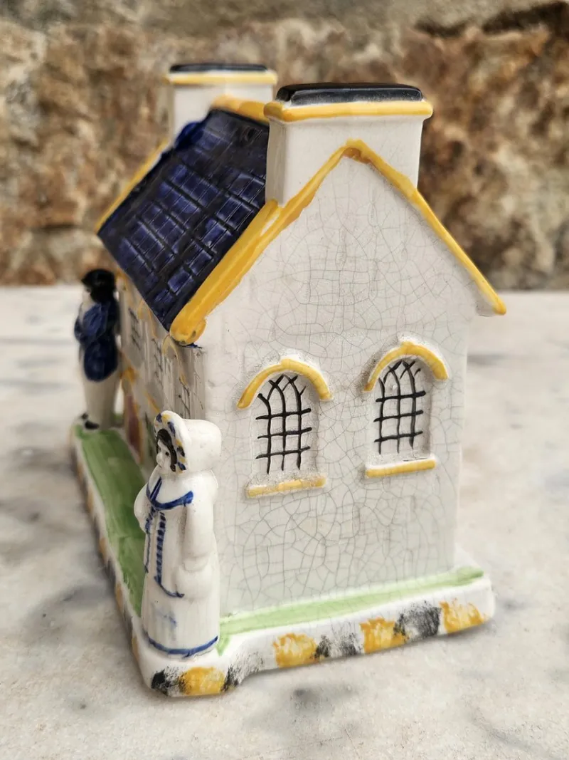 Pamono Antique Pottery Wesleyan Chapel Money Box with Helen Nash Windsor Inscription, 1850s> Trunks Crates & Baskets