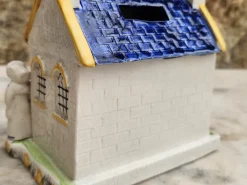 Pamono Antique Pottery Wesleyan Chapel Money Box with Helen Nash Windsor Inscription, 1850s><noscript><img width=