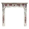 Pamono Antique Provincial Louis XV Style Fireplace Mantel in Marble, 1790