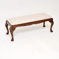 Pamono Antique Queen Anne Style Bench, 1900> Benches