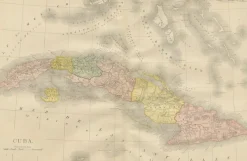Pamono Antique Railroad Map of Cuba, 1888><noscript><img width=