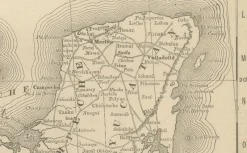 Outlet Pamono Antique Railroad Map of Mexico, 1888