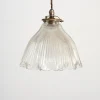Pamono Antique Reclaimed Glass Pendant from Holophane, 1940s> Ceiling Lights