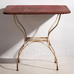 Online Pamono Antique Red Garden Table, 1920s