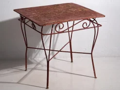 Clearance Pamono Antique Red Garden Table, 1920s