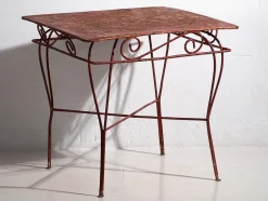 Clearance Pamono Antique Red Garden Table, 1920s
