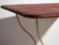 Pamono Antique Red Terrace Table, 1920s><noscript><img width=