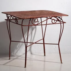 Sale Pamono Antique Red Terrace Table, 1920s
