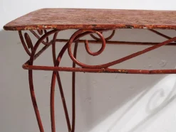 Sale Pamono Antique Red Terrace Table, 1920s