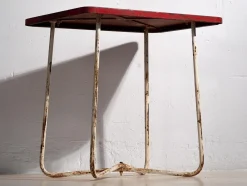 Pamono Antique Red Terrace Table, 1920s> Garden Tables