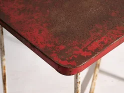 Pamono Antique Red Terrace Table, 1920s><noscript><img width=