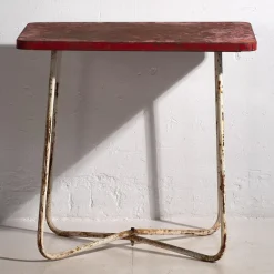Pamono Antique Red Terrace Table, 1920s><noscript><img width=