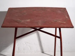 New Pamono Antique Red Terrace Table, 1920s