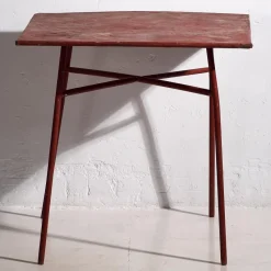 New Pamono Antique Red Terrace Table, 1920s