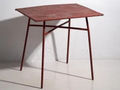 New Pamono Antique Red Terrace Table, 1920s