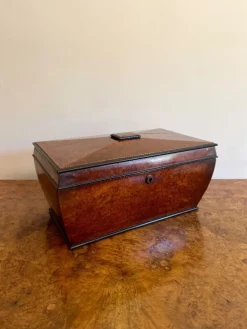 Hot Pamono Antique Regency Burr Walnut Tea Caddy, 1810