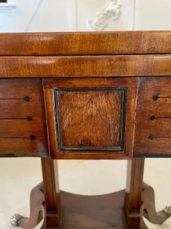 Online Pamono Antique Regency Mahogany Inlaid Card Table