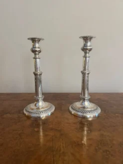 Online Pamono Antique Regency Telescopic Sheffield Plated Candlesticks, 1830, Set of 2