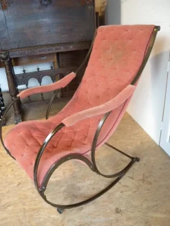 Pamono Antique Rocking Chair by Peter Cooper for R.W. Winfield, 1880s><noscript><img width=