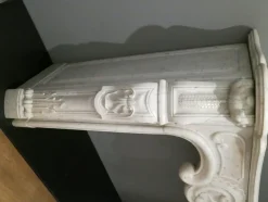 Clearance Pamono Antique Rococo Fireplace Mantel in Marble