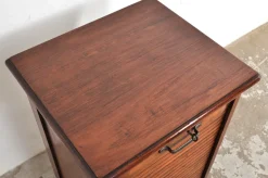 Pamono Antique Roller Door Cabinet in Oak, 1890s><noscript><img width=
