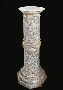 Pamono Antique Roman Column in Flowery Alabaster> Pedestals And Columns