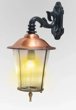 Discount Pamono Antique Round Copper Hanging Wall Lantern