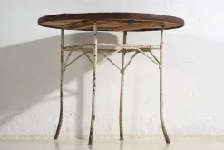 Outlet Pamono Antique Round Metal Outdoor Table, France, 1900s