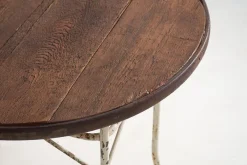 Outlet Pamono Antique Round Metal Outdoor Table, France, 1900s