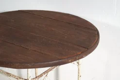Outlet Pamono Antique Round Metal Outdoor Table, France, 1900s