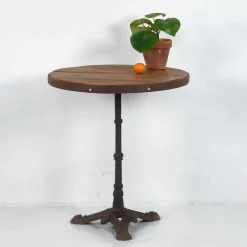 Pamono Antique Round Terrace Table, 1900s> Garden Tables