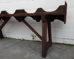 Pamono Antique Rustic Oak Bench, 1800s><noscript><img width=