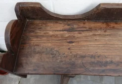 Pamono Antique Rustic Oak Bench, 1800s><noscript><img width=