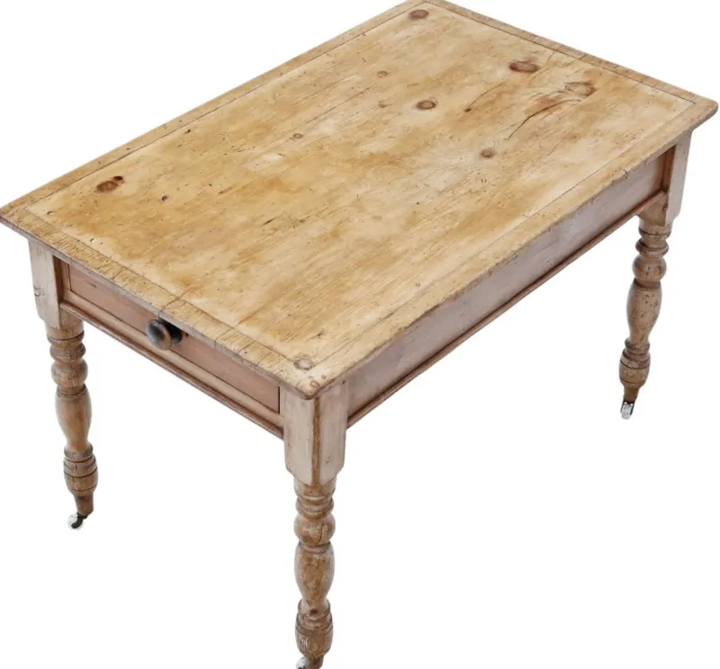 Pamono Antique Rustic Pine Dining Table, 1800s> Dining Tables & Sets