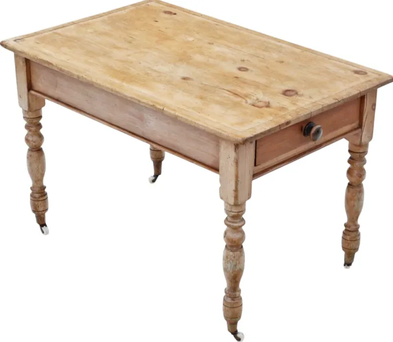 Pamono Antique Rustic Pine Dining Table, 1800s> Dining Tables & Sets