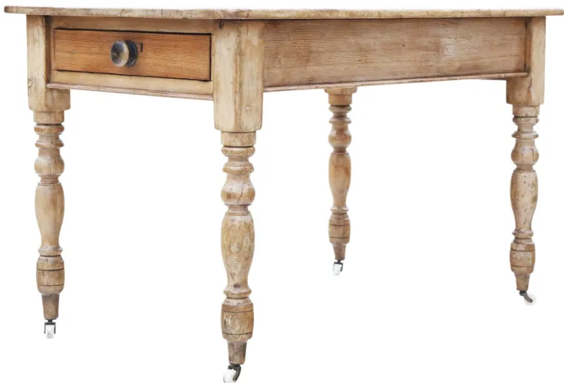 Pamono Antique Rustic Pine Dining Table, 1800s> Dining Tables & Sets