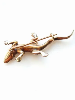 Hot Pamono Antique Sapphire Lizard Brooch