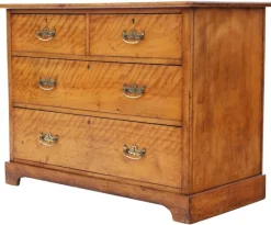 Pamono Antique Satin Walnut Chest of Drawers, 19th Century><noscript><img width=