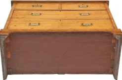 Pamono Antique Satin Walnut Chest of Drawers, 19th Century><noscript><img width=