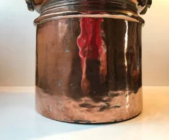 Pamono Antique Scandinavian Coal or Fireplace Bucket in Copper, 18th Century><noscript><img width=