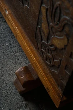 Pamono Antique Scandinavian Folk Art Oak Chest with Carved Panels, 1764><noscript><img width=