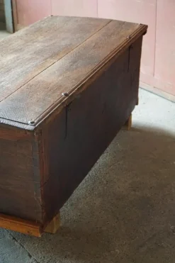 Pamono Antique Scandinavian Folk Art Oak Chest with Carved Panels, 1764><noscript><img width=