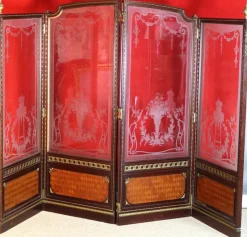 Clearance Pamono Antique Screen in Glass