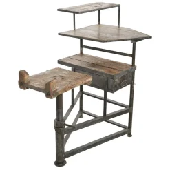 Pamono Antique Sculptor's Worktable in Wood & Metal> Worktables & Workbenches