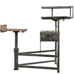 Pamono Antique Sculptor's Worktable in Wood & Metal><noscript><img width=