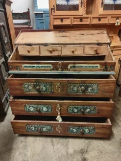 Pamono Antique Secretaire in Pine, 1850><noscript><img width=